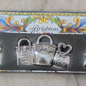 Brighton silver purse card or photo holders. Set of 5!